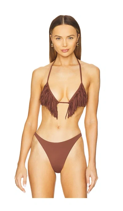 L*space Sienna Bikini Top In Cafe