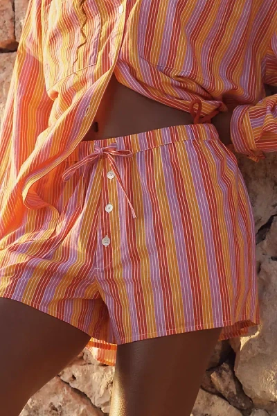 L*space Skipper Cotton Shorts In Pink