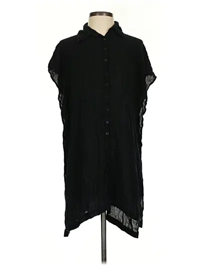 Pre-owned L*space Sleeveless Button Down Shirt In Black