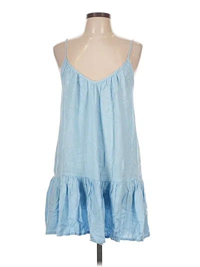 Pre-owned L*space Sleeveless Top Blue Halter Neckline Tops