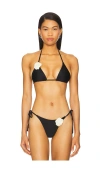 L*space Sofia Bikini Top In Black & Cream
