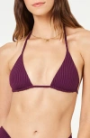 L*space Lspace Sofia Triangle Bikini Top In Merlot