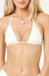 L*space Lspace Sofia Triangle Bikini Top In White