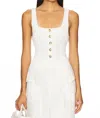 L*space Sofie Button Down Vest In White In White