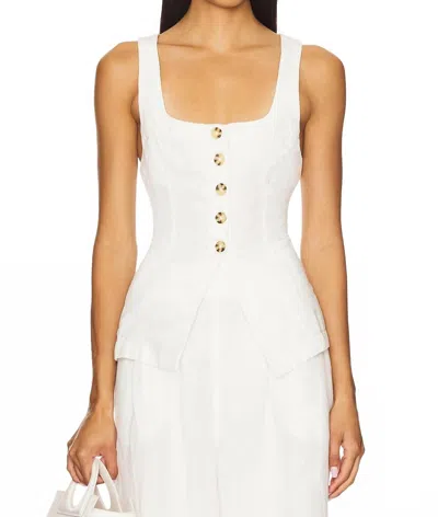 L*space Sofie Button Down Vest In White