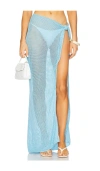 L*space Soleil Sarong Skirt In 海沫蓝