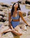 L*space Soleil Bikini Bottom In Chambray