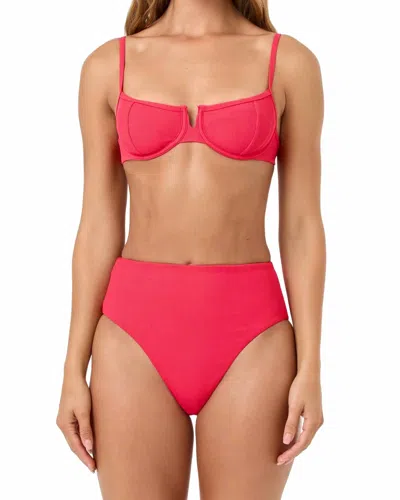 L*space Soleil Bikini Bottom In Pout In Red
