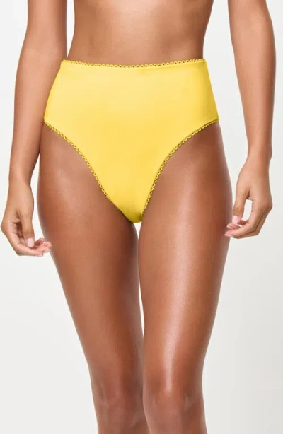 L*space Lspace Soleil High Waist Rib Bikini Bottoms In Multi