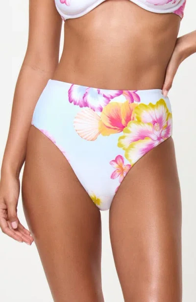 L*space Lspace Soleil High Waist Rib Bikini Bottoms In Multi