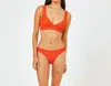 L*space Hailey Ribbed Swimsuit Top In Pimento Red In Multi