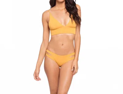 L*space Solid Olivia Bikini Top In Sunshine Gold In Yellow
