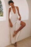 L*space Soller Halter Tiered Maxi Dress In Neutral