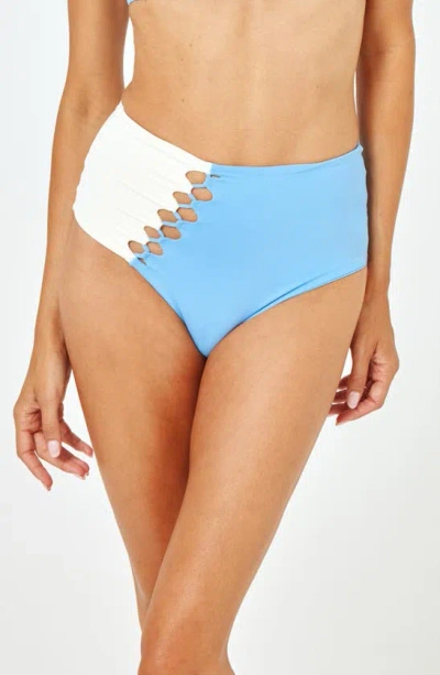 L*space Solstice High Waist Bikini Bottoms In Aura/ Cream