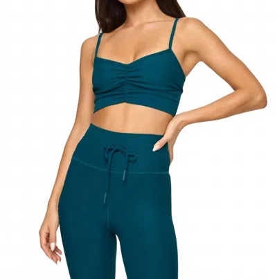 L*space Soren Cinched Front Top In Teal In Blue
