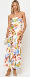 L*space Spring In Love Strapless Dress In Seaside Soiree In Multi
