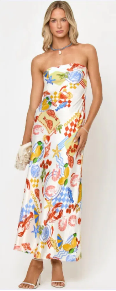 L*space Spring In Love Strapless Dress In Seaside Soiree In Multi