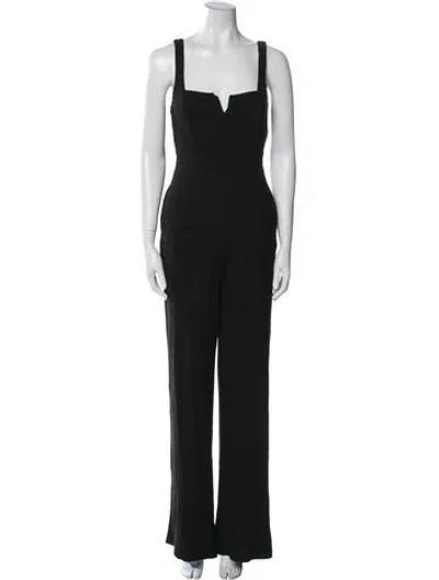 Pre-owned L*space Square Neckline Jumpsuit In Black