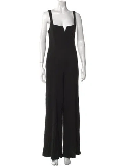 Pre-owned L*space Square Neckline Jumpsuit In Black