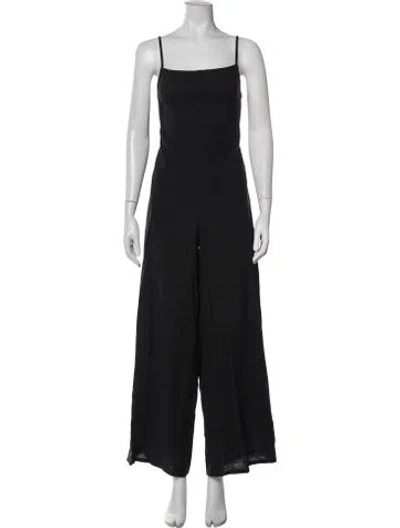 Pre-owned L*space Square Neckline Jumpsuit In Black