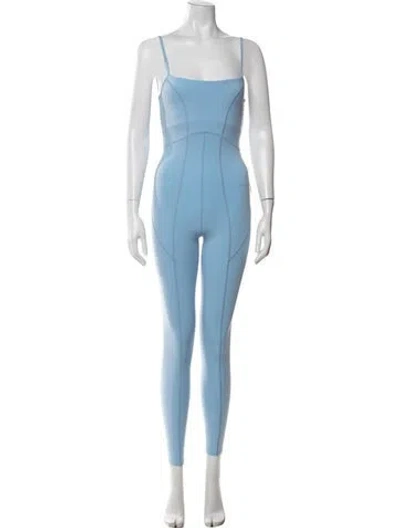 Pre-owned L*space Square Neckline Jumpsuit In Blue
