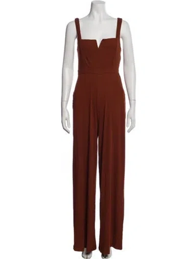 Pre-owned L*space Square Neckline Jumpsuit In Brown
