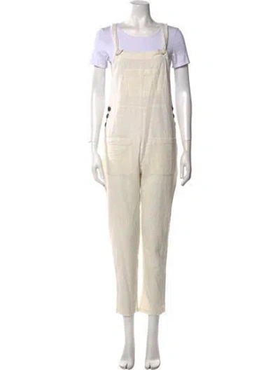 Pre-owned L*space Square Neckline Jumpsuit W/ Tags In Neutral