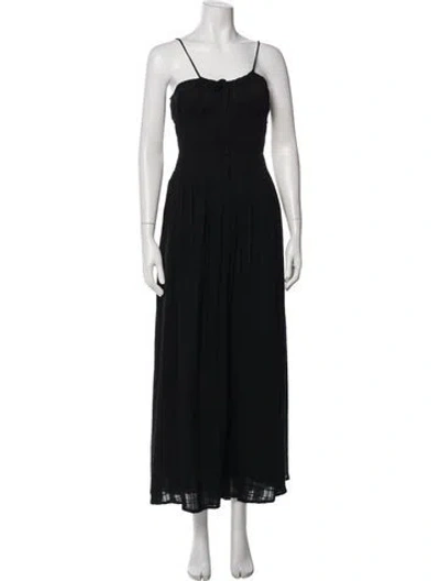 Pre-owned L*space Square Neckline Long Dress In Black