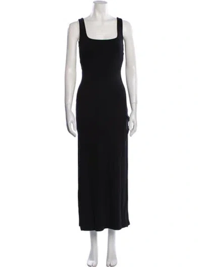 Pre-owned L*space Square Neckline Long Dress In Black