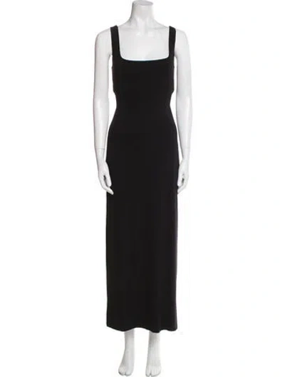 Pre-owned L*space Square Neckline Long Dress In Black