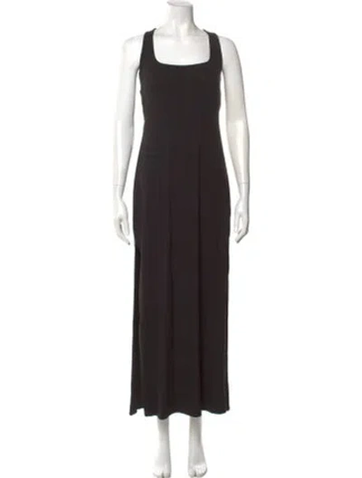 Pre-owned L*space Square Neckline Long Dress In Black