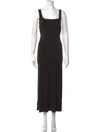 Pre-owned L*space Square Neckline Long Dress In Black