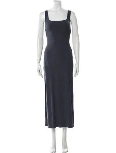 Pre-owned L*space Square Neckline Long Dress In Blue
