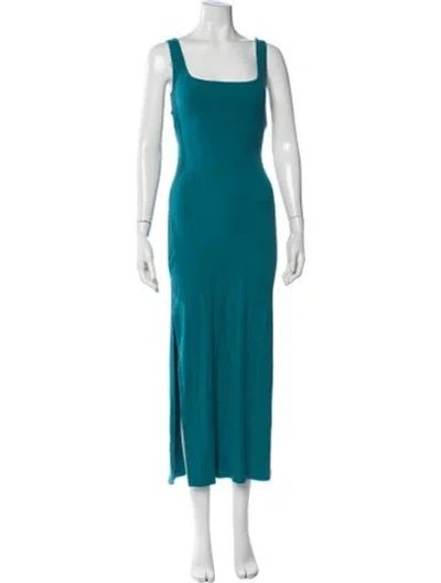 Pre-owned L*space Square Neckline Long Dress In Blue