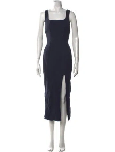 Pre-owned L*space Square Neckline Long Dress In Blue