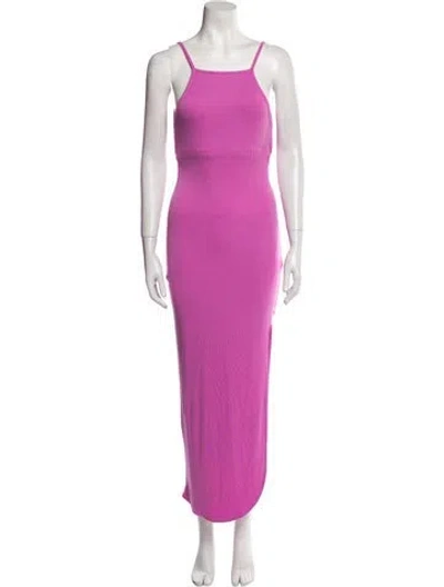 Pre-owned L*space Square Neckline Long Dress In Purple