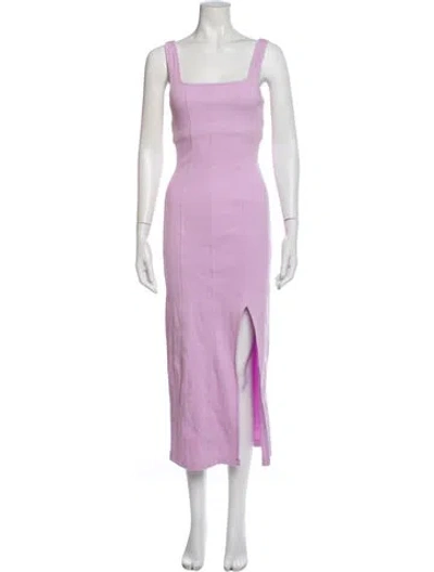 Pre-owned L*space Square Neckline Long Dress In Purple