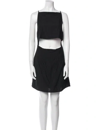 Pre-owned L*space Square Neckline Mini Dress In Black