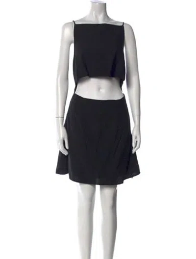 Pre-owned L*space Square Neckline Mini Dress In Gray