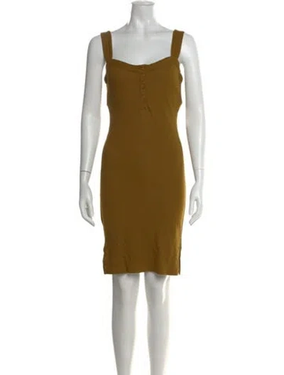 Pre-owned L*space Square Neckline Mini Dress In Neutral