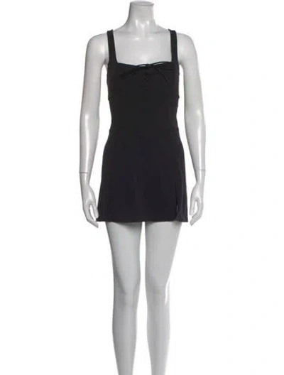 Pre-owned L*space Square Neckline Romper In Black