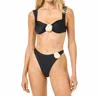 L*space Lspace Stella Rose Appliqué Bikini Top In Black