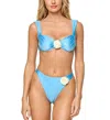 L*space Stella Rosette Bikini Top In Sea Spray/cream