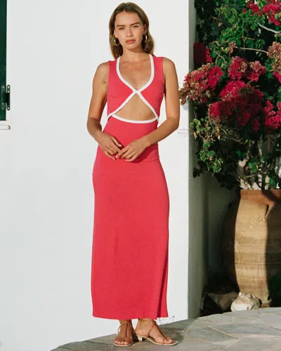 L*space Lspace Steph Cutout Cover-up Midi Dress In Red