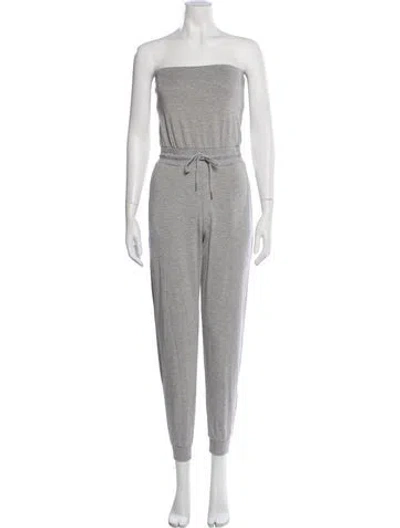 Pre-owned L*space Strapless Jumpsuit In Gray