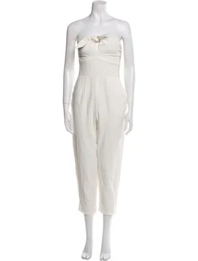Pre-owned L*space Strapless Jumpsuit In Neutral