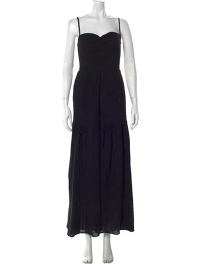 Pre-owned L*space Strapless Long Dress In Black
