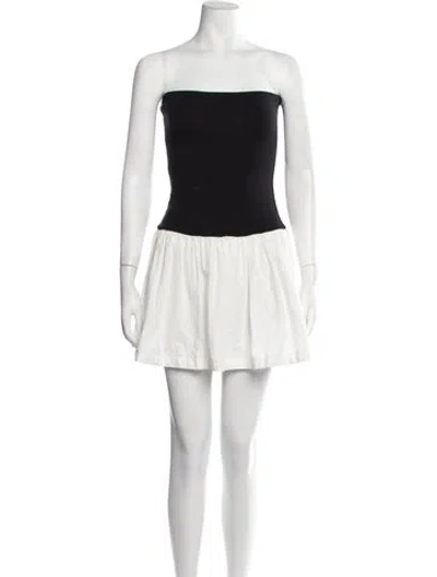 Pre-owned L*space Strapless Mini Dress In White
