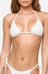 L*space Lspace Stripe Bikini Top In White