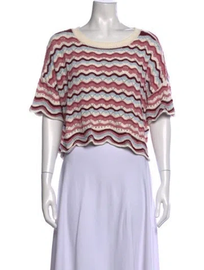 Pre-owned L*space Striped Crew Neck Sweater In Multicolor